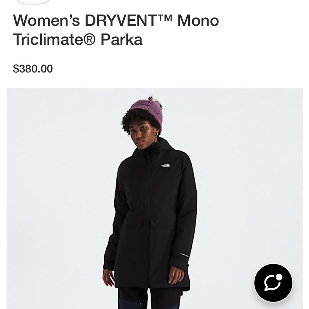 The North Face Women's Black 2-1 coat— outside shell and thermoball puffer